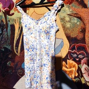 White floral spring dress